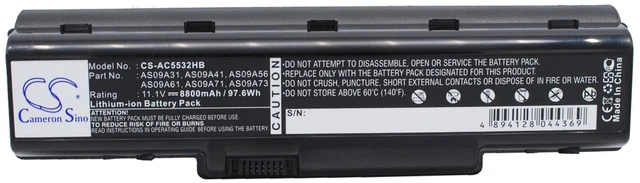 Main image of Battery for Acer Aspire AS5517-5661 Gateway AS09A31 ASO9A90 NV52 5517-1208 NV78