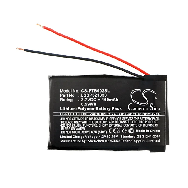 Alt view image 3 of 4 - Battery for Fitbit Blaze FB502 LSSP321830 Smartwatch CS-FTB002SL Li-Poly 160mAh