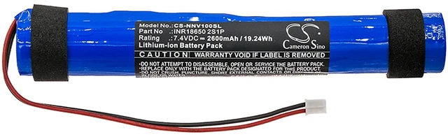 Alt view image 3 of 4 - Battery for Nyne Vibe INR18650 2S1P Speaker CS-NNV100SL 7.4v 2600mAh 19.24Wh
