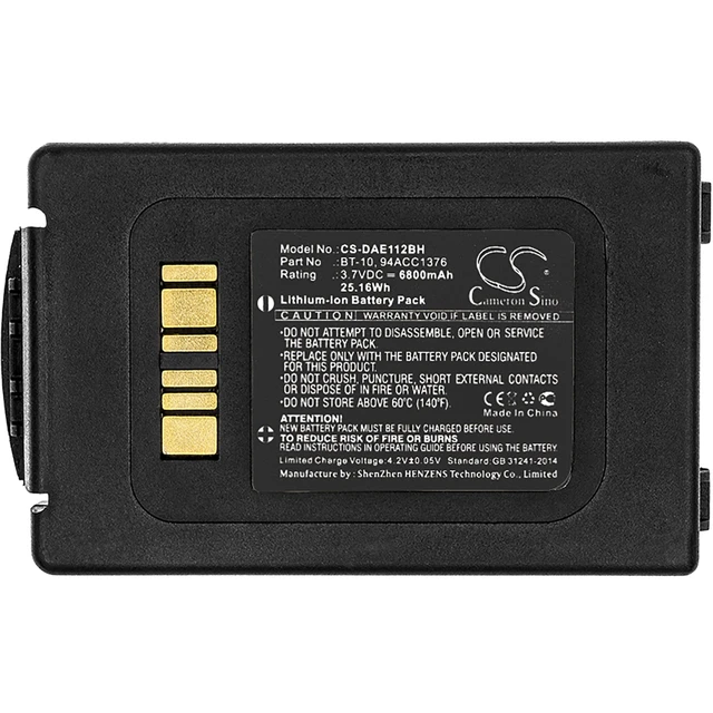 Alt view image 3 of 3 - Battery for Datalogic ELF 94ACC1376 94ACC1377 BT-10 Barcode Scanner 3.7V 6800mAh