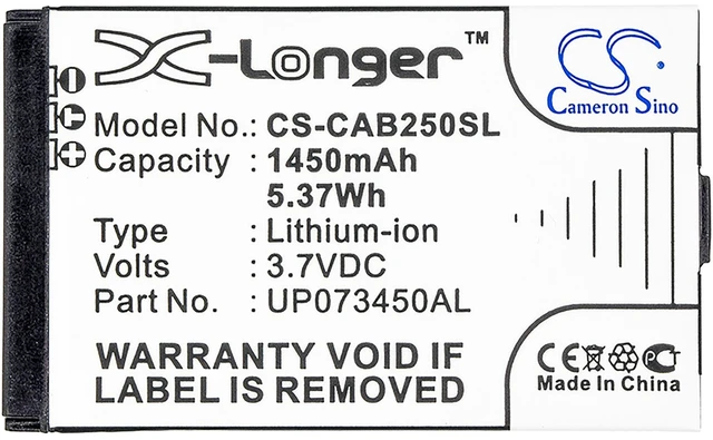 Alt view image 3 of 5 - Battery for CAT B25 CATERPILLAR JCB Toughphone Sitemaster 2 TP305 UP073450AL