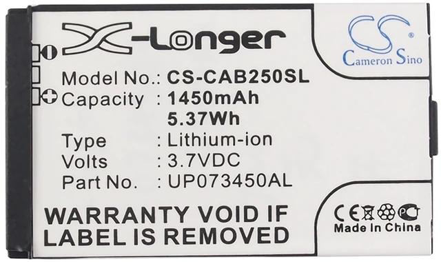 Alt view image 5 of 5 - Battery for CAT B25 CATERPILLAR JCB Toughphone Sitemaster 2 TP305 UP073450AL