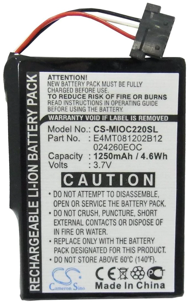 Alt view image 6 of 7 - Battery for Mio C220 C220s C230 C250