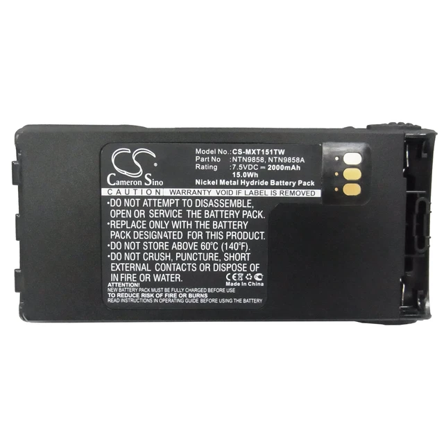 Alt view image 5 of 5 - Battery for Motorola MT1500 PR1500 XTS2500 XTS1500 HNN9815 NNTN9858 NNTN6263