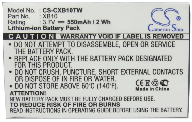 Alt view image 6 of 6 - Battery for Xact Communication Wristlinx x3x Wristlinx x2x Wristlinx x33xif-2 Wristlinx x33xif Wristlinx x3x-2 xb10 Wristlinx x2x-2 x3x Wristlinx x33xif Wristlinx x2x Wristlinx