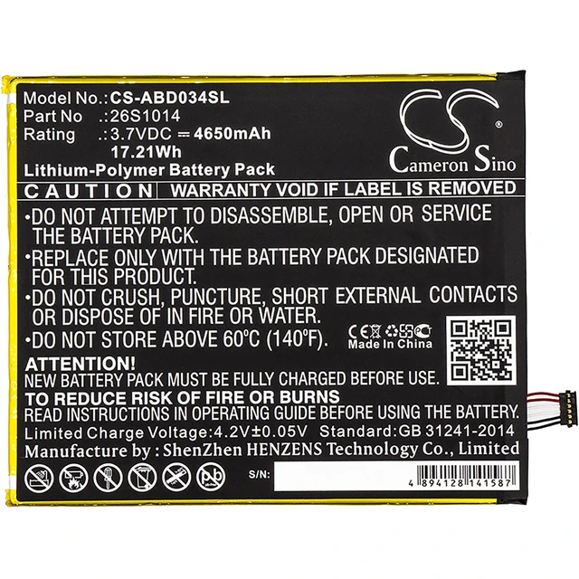 Alt view image 3 of 4 - Battery for Amazon Kindle Fire 8.7 L5S83A 26S1014 58-000181 58-000219 MC-31A0B8