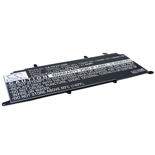 Alt view image 2 of 6 - Battery for HP Pavilion Split 13-M000 X2 TPN-Q133 725607-001 HSTNN-DB5J WR03XL