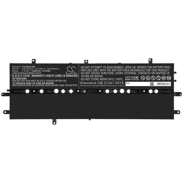 Alt view image 3 of 4 - Battery for Sony VAIO Duo 11 SVD11215CXB VGP-BPL31 VGP-BPS31 VGP-BPS31A
