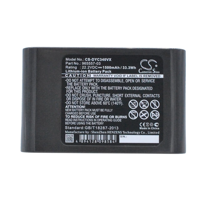 Main image of Battery for Dyson Vacuum DC31 Animal DC34 DC35 DC44 DC45 SV DC56 TypeB 202932-02