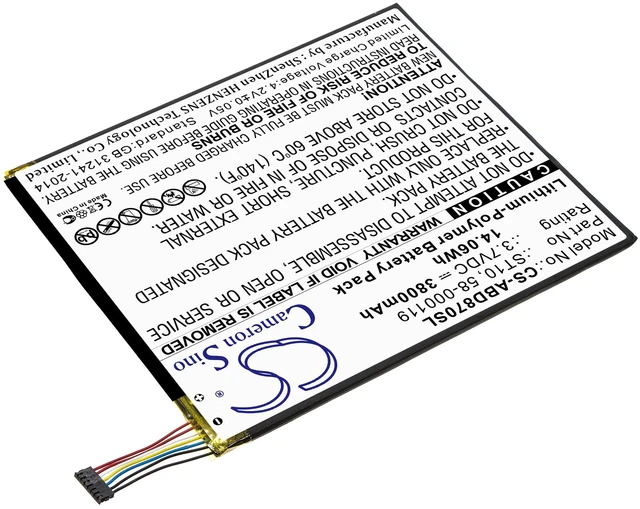 Alt view image 2 of 6 - Battery for Amazon Kindle Fire HD 10 10.1 SR87CV SR87MC 26S1008 58-000119 ST10A