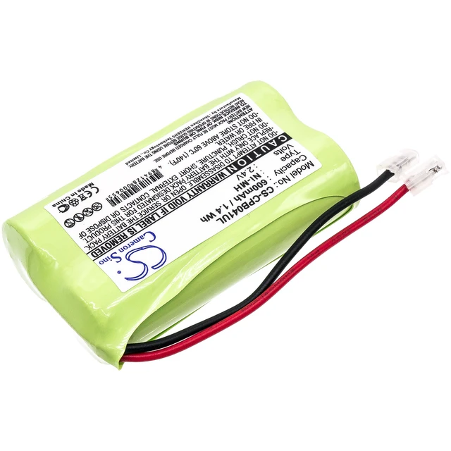 Alt view image 2 of 5 - Battery for Universal AA x 2 CS-CPB041UL Cordless Phone 2.4v Full Connector