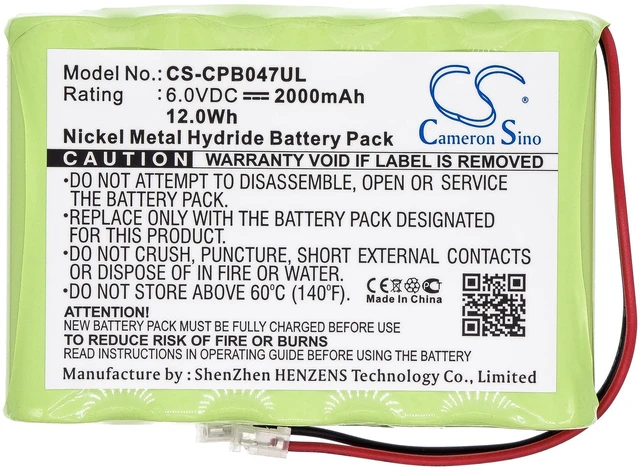 Alt view image 3 of 5 - Battery for Universal AA x 5 CS-CPB047UL Cordless Phone 6.0v 2000mAh Ni-MH