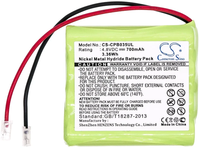 Alt view image 3 of 5 - Battery for Universal AAA x 4 CS-CPB035UL Cordless Phone 4.8v 700mAh Ni-MH
