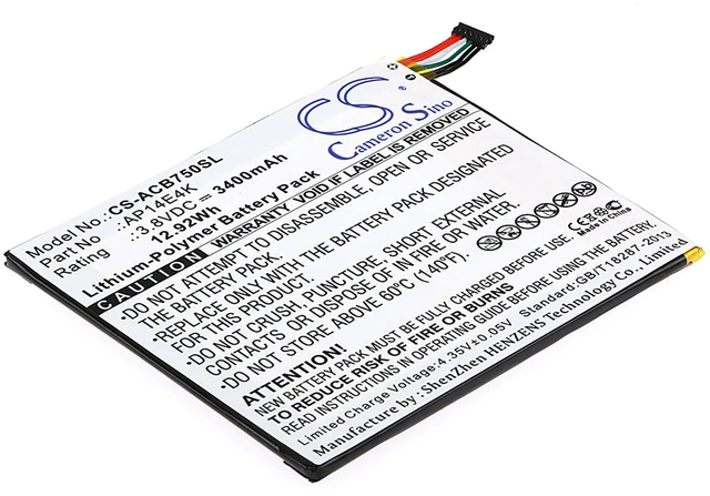 Main image of Battery for Acer Iconia One 7 B1-750 AP14E4K AP14E8K KT.0010G.007 KT00104001