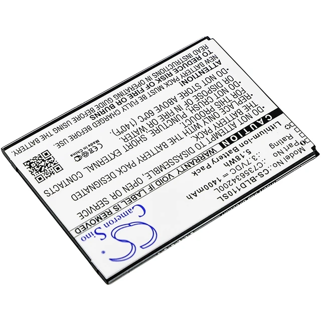 Alt view image 2 of 3 - Battery for BLU S110 S110L S110U Studio M HD C735634200L CS-BLD110SL 3.7V Li-ion