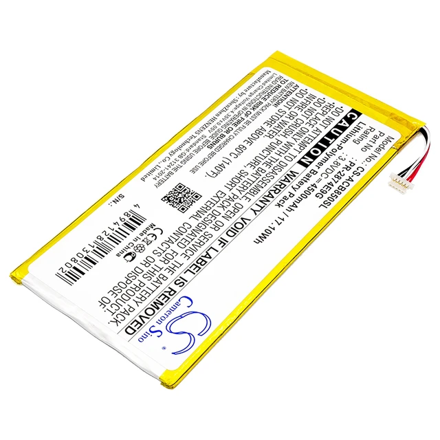 Alt view image 2 of 4 - Battery for Acer A6001 B1-850-K35X Iconia One 8 B1-850 PR-2874E9G CS-ACB850SL