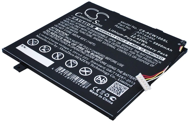 Alt view image 3 of 6 - Battery for Acer Aspire Switch Iconia Tab 10 11V AP14A4M AP14A8M KT.0020G.004