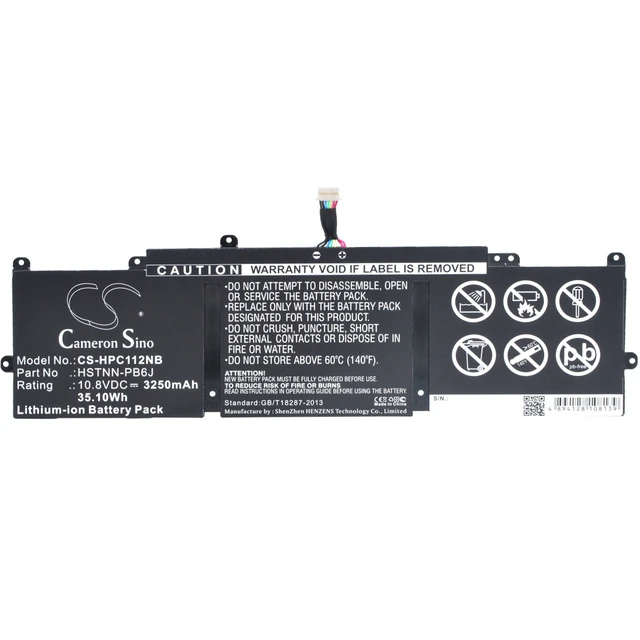 Alt view image 5 of 6 - Battery for HP Chromebook 11 G3 G4 P0B78UT#ABA 767068-005 HSTNN-PB6J PE03XL PE03