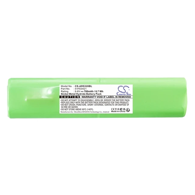 Alt view image 3 of 5 - Barcode Scanner Battery for Allflex 51FE0421 PW320 RS320 9.6V Ni-Mh CS-ARS320BL