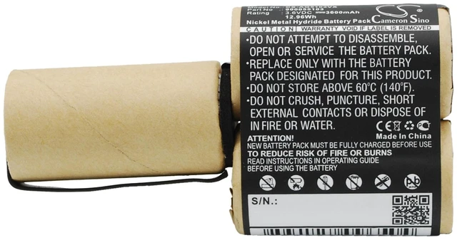 Main image of Vacuum Battery for AEG 900055103 Elektrolux FM CS-AG5103VX 3.6V 3600mAh 12.96Wh