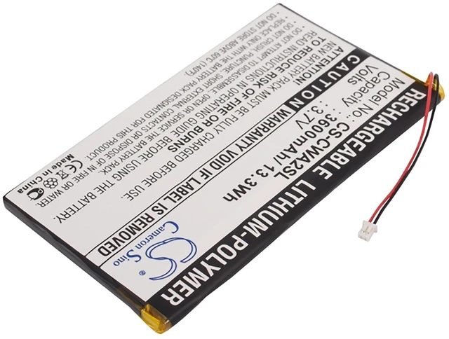 Alt view image 2 of 4 - Battery for Cowon PMP A2 20GB 30GB A3 60GB 80GB CS-CWA2SL Media Player 3600mAh