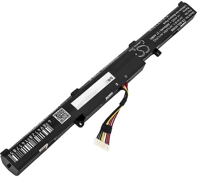 Alt view image 2 of 6 - Battery for Asus ROG STRIX GL553VD DS71 A41LK5H A41LP4Q A41N1611 OB110-00470000