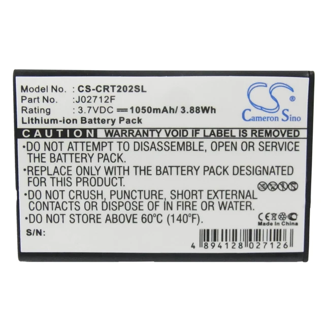 Alt view image 5 of 5 - Battery for Creative Vado HD J02712F MP3 Media Player CS-CRT202SL 3.7v 1050mAh