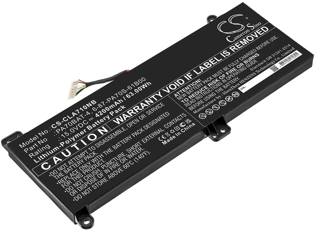 Main image of Battery for Hasee Schenker Clevo PowerSpec 1710 G97E PA70BAT-4 6-87-PA70S-61B00