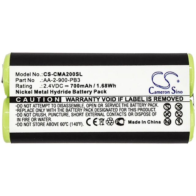 Alt view image 3 of 3 - Battery for Clarisonic Mia 2 AA-2-900-PB3 Sonic Cleansing System CS-CMA200SL