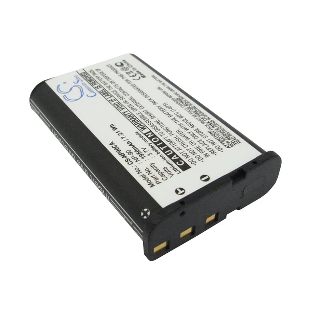 Alt view image 2 of 5 - Battery for Casio Exilim EX-FH100 EX-H10 EX-H15 EX-H20G EX-Z2000 NP-90 NP-90DBA