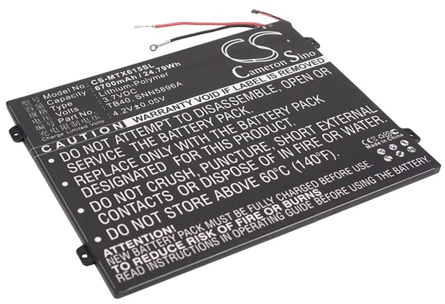 Main image of Battery for Motorola MZ615 MZ616 MZ617 Xoom 2 10.1 L-L-L DC110510 SNN5896A TB40