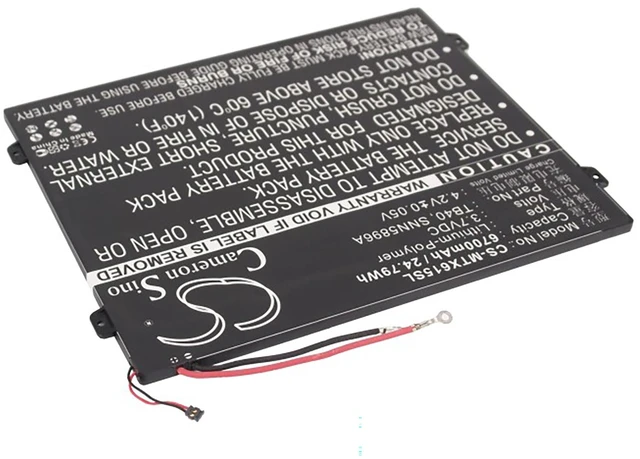 Alt view image 2 of 5 - Battery for Motorola MZ615 MZ616 MZ617 Xoom 2 10.1 L-L-L DC110510 SNN5896A TB40