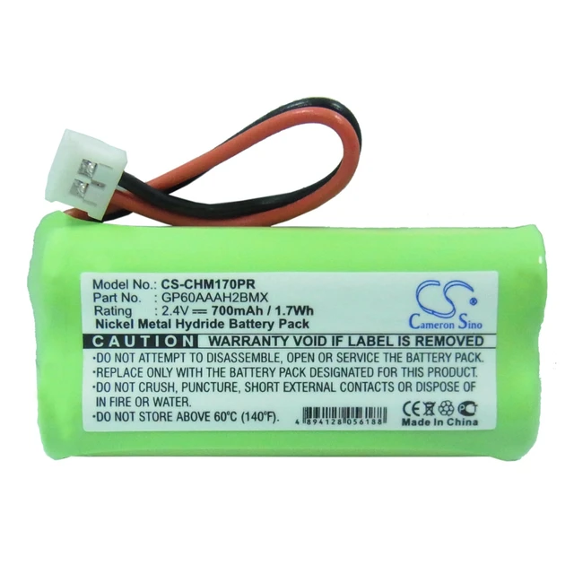 Alt view image 5 of 6 - Battery for JTech CrystalCall GP30AAAK2BMX NIC0158 GP60AAAH2BMX PAG0002 PAG0295