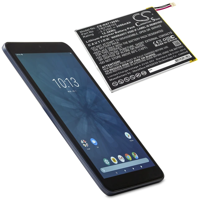 Alt view image 6 of 6 - Battery for ONN ONA19TB002 Tablet 8 8" YB2798103 CS-NAT198SL 3400mAh 12.58Wh