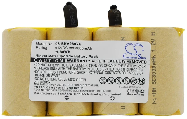 Main image of Vacuum Battery for Black and Decker DV9605 DV9605-H1-3-90524185 Dustbuster 9.6V