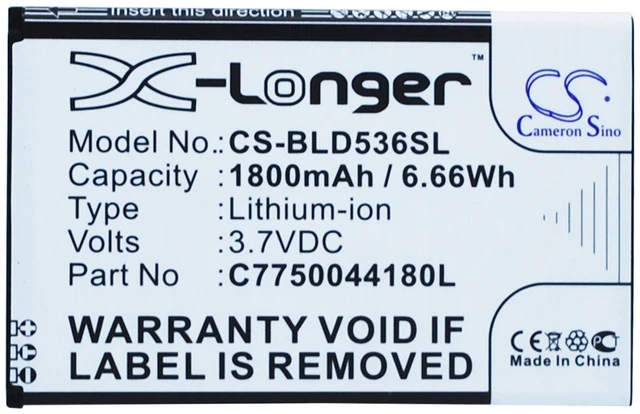 Main image of Battery for BLU D030 D030L D030U D030UX D536 D536L D536X Dash M C775004180L