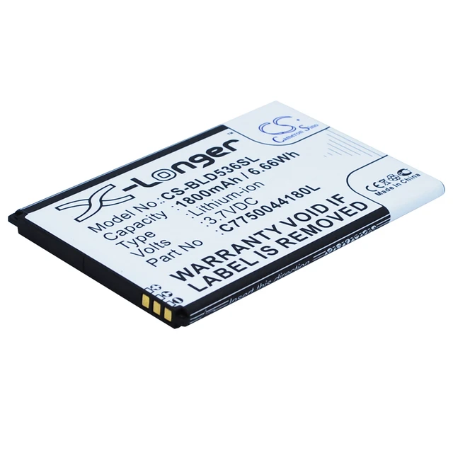 Alt view image 2 of 5 - Battery for BLU D030 D030L D030U D030UX D536 D536L D536X Dash M C775004180L