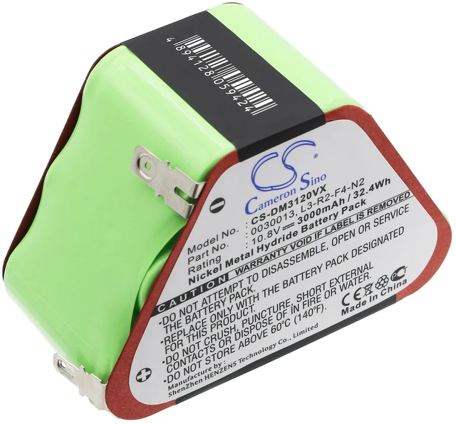 Main image of Battery for Dirt Devil Vacuum 0030013 L3-R2-F4-N2 M030 M3120 3000mAh 10.8V 32Wh