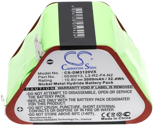 Alt view image 3 of 5 - Battery for Dirt Devil Vacuum 0030013 L3-R2-F4-N2 M030 M3120 3000mAh 10.8V 32Wh