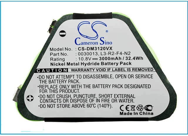 Alt view image 5 of 5 - Battery for Dirt Devil Vacuum 0030013 L3-R2-F4-N2 M030 M3120 3000mAh 10.8V 32Wh