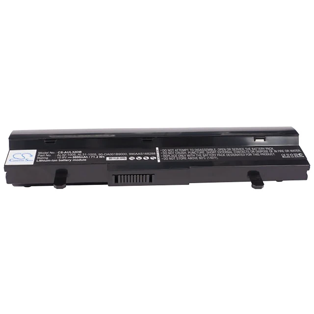 Alt view image 5 of 5 - Battery for Asus 0B20-00KA0AS 90-OA001B9100 Eee PC 1005HA 1001HA R105 6600mAh