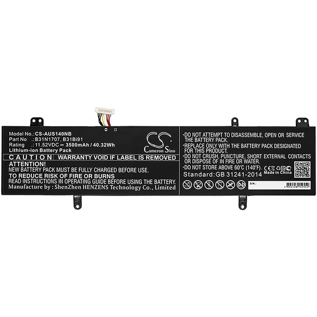 Alt view image 3 of 4 - Battery for Asus 0B200-02710000 B31Bi91 B31N1707 VivoBook S14 A411UF F411UF