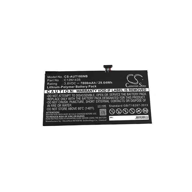 Alt view image 3 of 4 - Battery for Asus C12N1435 Transformer Book T100HA CS-AUT100NB 3.8V Li-Polymer