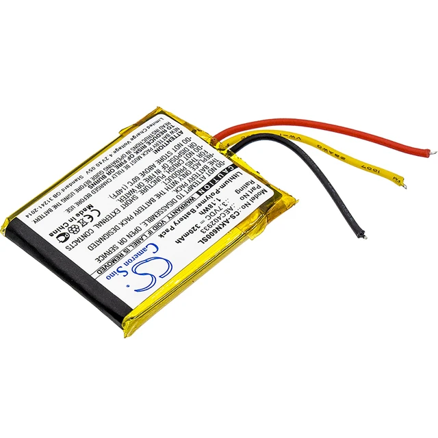 Alt view image 2 of 4 - Battery for AKG AEC402933 N60 NC Wireless Headphone CS-AKN600SL 3.7V Li-Polymer