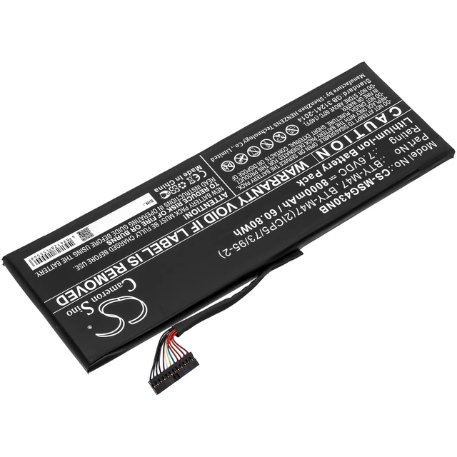 Alt view image 2 of 4 - Battery for MSI GS40 GS43 6QD 6QE 6RE MS-14A1 Terrans Force S4 Phantom BTY-M47