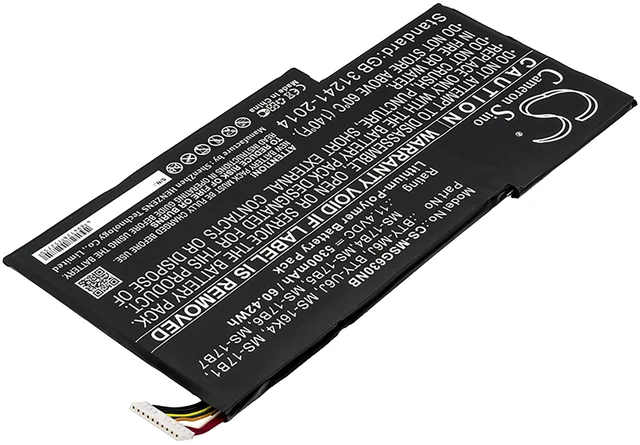 Alt view image 2 of 5 - Battery for MSI GS63 GS73 BTY-M6J BTY-U6J MS-16K4 MS-17B1 MS-17B4 MS17B5 MS-17B7