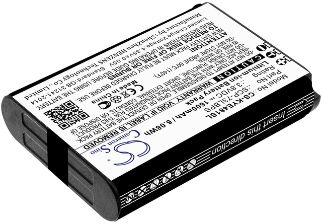 Alt view image 2 of 9 - Battery for Kyocera DuraXE Epic DuraXV Extreme E4810 E4830 SCP-73LBPS 1600mAh