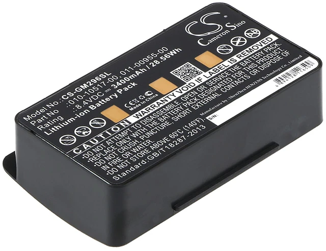 Alt view image 2 of 6 - extended 3400mah battery for garmin gpsmap 276c 296 376c 378 396 478 495 496