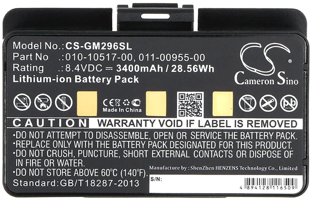 Alt view image 6 of 6 - extended 3400mah battery for garmin gpsmap 276c 296 376c 378 396 478 495 496