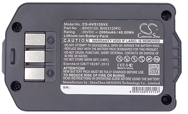 Alt view image 5 of 5 - Battery for Hoover 440005966 440005973 Air Life 2.0 3.0 20V BH50100 BH03100